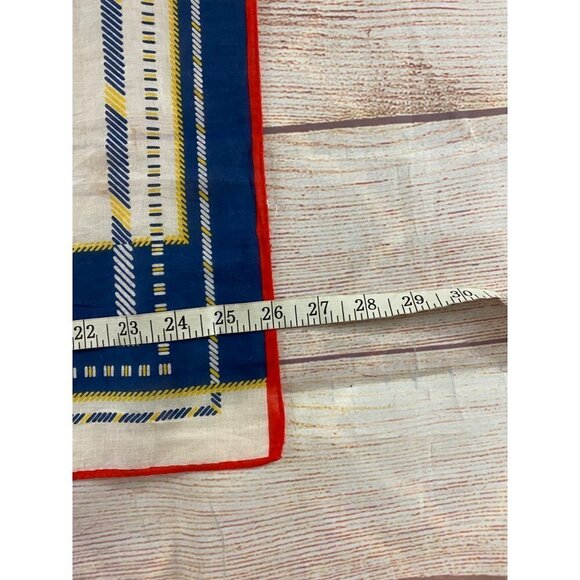 Vintage Christian Dior Color Block Silk Print Scarf Hankercheif - OS - Picture 9 of 9
